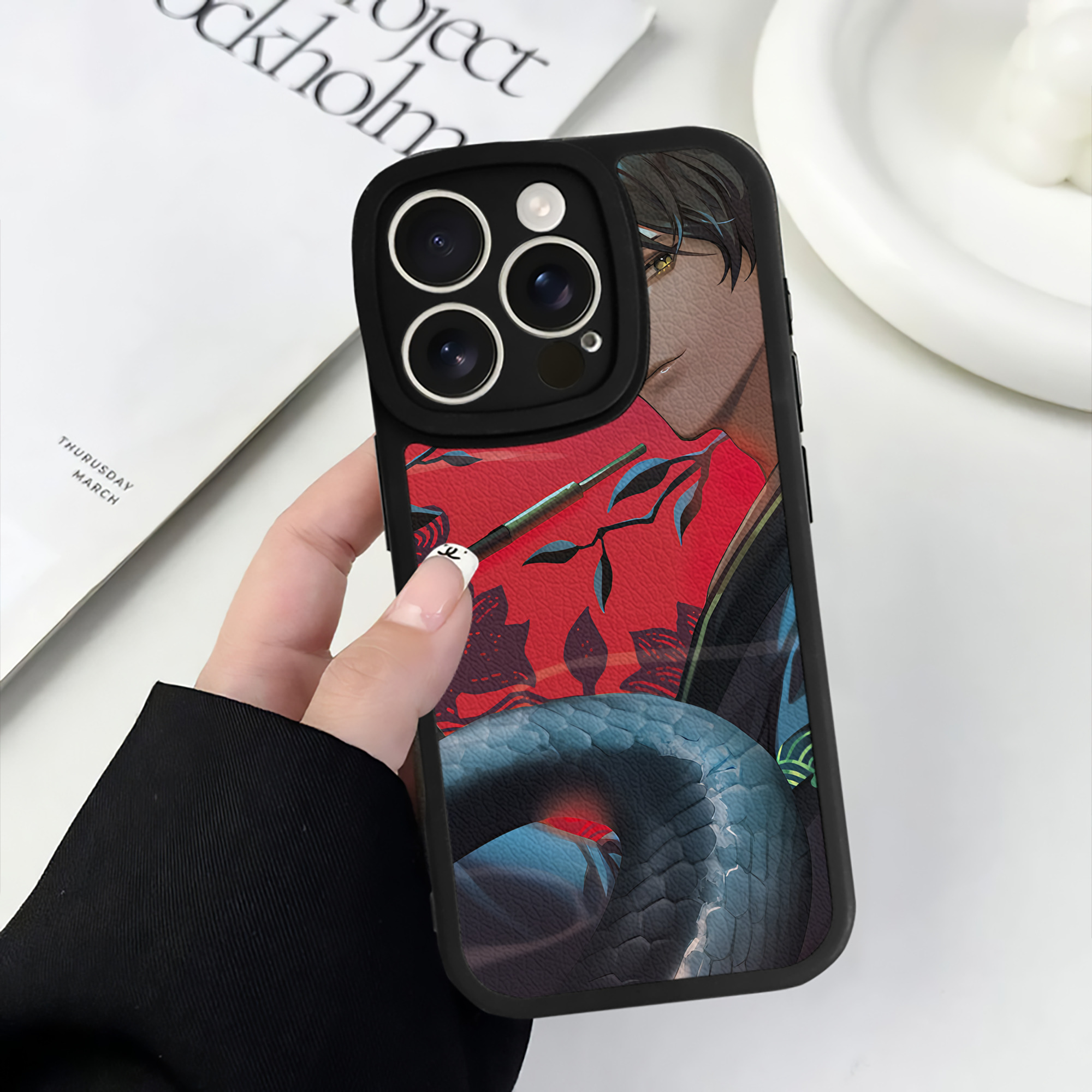 （画像用） ハイキュー!! Haikyu!! 【iPhone 16シリーズ対応】シリコンスマホケース（レザー調） 材質：シリコン